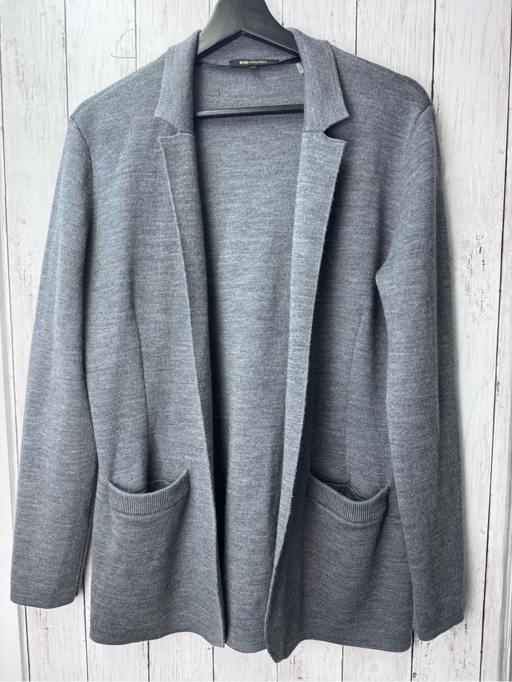 Kobi Halperin Charcoal Knit Open Cardigan size medium
